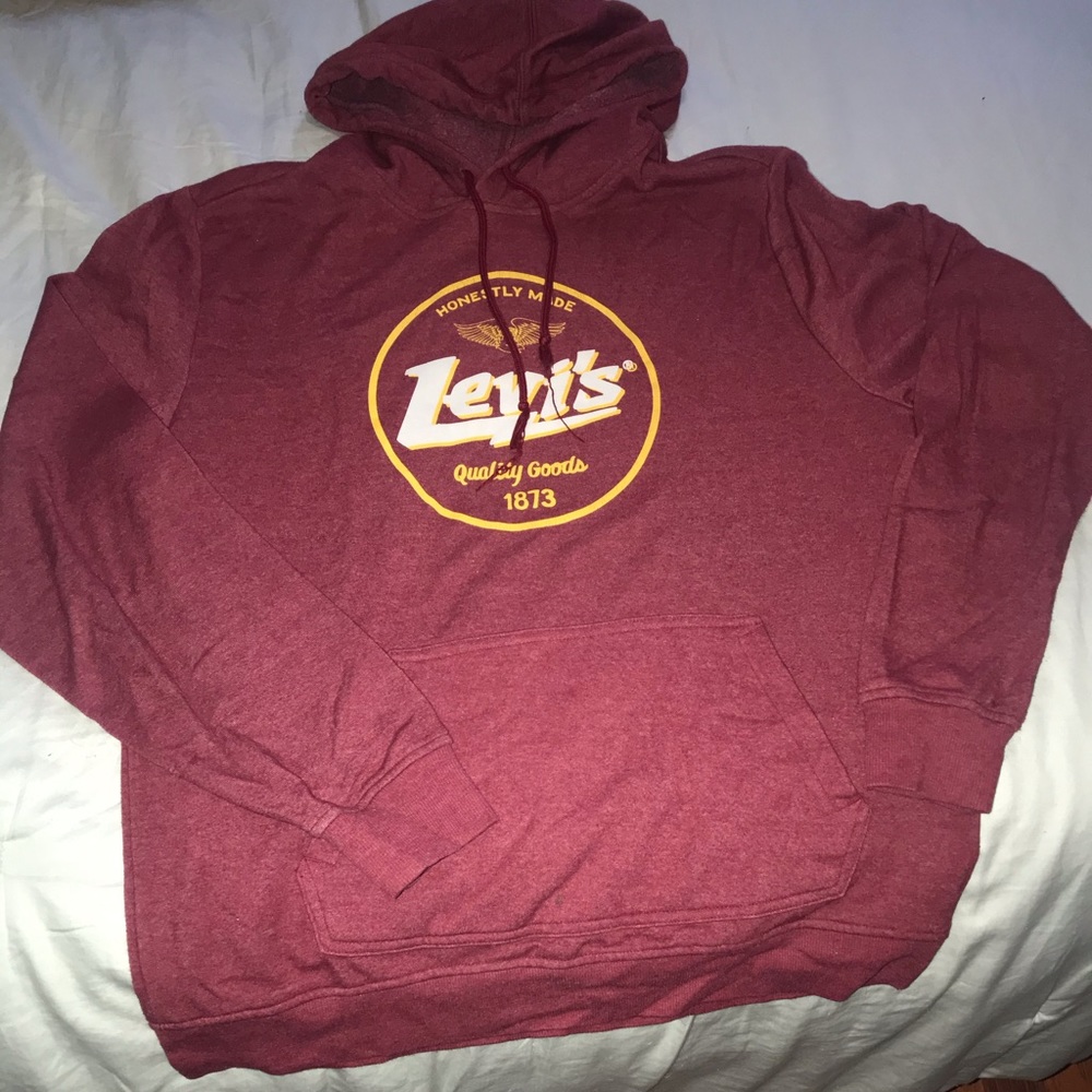 Levi’s hoody burgundy and gold size Large